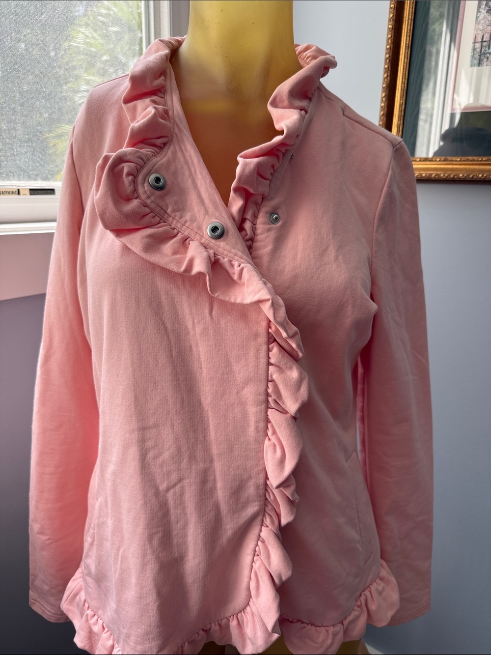 Matilda Jane Light Pink Ruffle-Front Jacket - Picture 3 of 12